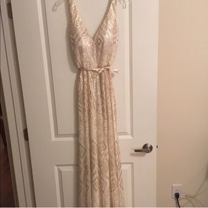 Champagne gold sequin gown